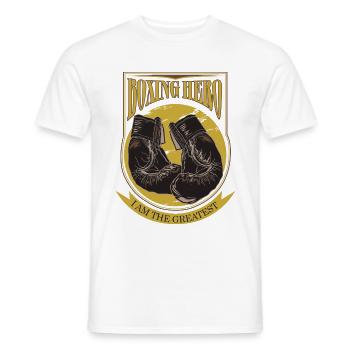 Boxing Hero - The Greatest - Men's T-Shirt - white - Front - AI Model Male 178 dark (178cm)