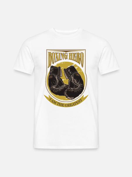 Boxing Hero - The Greatest - Männer T-Shirt - Weiß