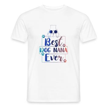 Grandma Gift Meilleur Chien Nana Idée Cadeau - T-shirt homme - blanc - Devant - AI Model Male 178 dark (178cm)