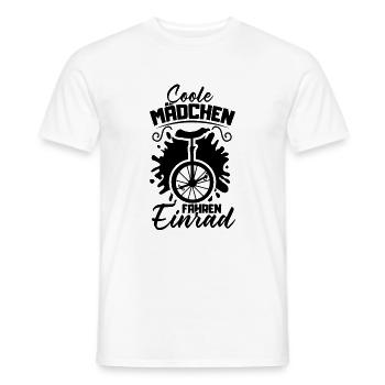 Einrad fahren Zirkus Deko Unicycle Einrad - Männer T-Shirt - Weiß - Vorne - AI Model Male 178 dark (178cm)