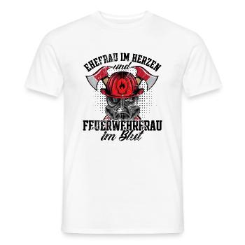 Feuerwehrfrau - Männer T-Shirt - Weiß - Vorne - AI Model Male 178 dark (178cm)