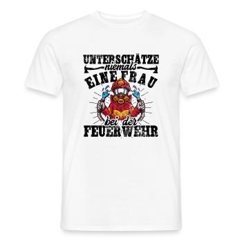 Feuerwehrfrau - Männer T-Shirt - Weiß - Vorne - AI Model Male 178 dark (178cm)