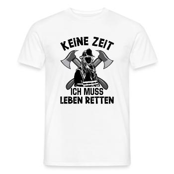 Feuerwehrfrau - Männer T-Shirt - Weiß - Vorne - AI Model Male 178 dark (178cm)