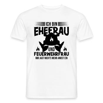 Feuerwehrfrau - Männer T-Shirt - Weiß - Vorne - AI Model Male 178 dark (178cm)