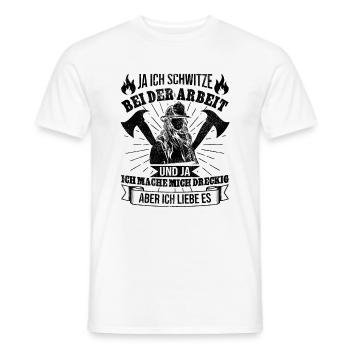 Feuerwehrfrau - Männer T-Shirt - Weiß - Vorne - AI Model Male 178 dark (178cm)