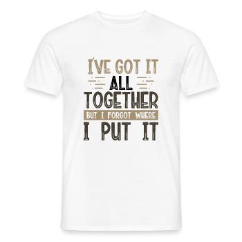 Sarkastische GeschenkeIch habe noch nie Sarkasmus-Geschenk gefälscht - Männer T-Shirt - Weiß - Vorne - AI Model Male 178 dark (178cm)