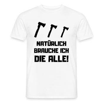 Männer Holzmachen Axt Sammlung Holz - Männer T-Shirt - Weiß - Vorne - AI Model Male 178 dark (178cm)