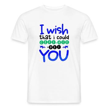 Sarkastische Wünsche, ich könnte CTRL ALT DEL YOU Sarkasmus - Männer T-Shirt - Weiß - Vorne - AI Model Male 178 dark (178cm)