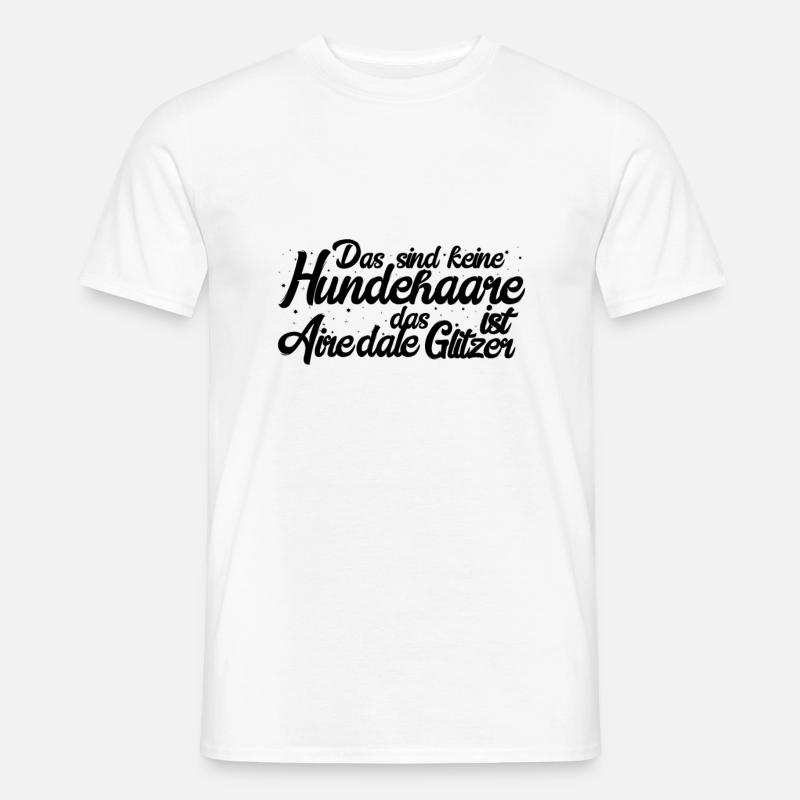Airedaleterrier - Männer T-Shirt - Weiß