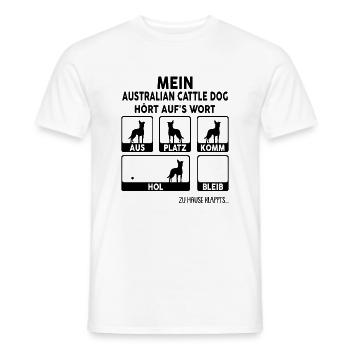 Australian Cattle Dog - Männer T-Shirt - Weiß - Vorne - AI Model Male 178 dark (178cm)