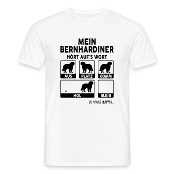 Bernhardiner - Männer T-Shirt - Weiß - Vorne - AI Model Male 178 dark (178cm)