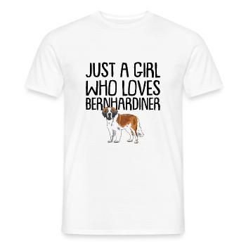 Saint Bernard - Men's T-Shirt - white - Front - AI Model Male 178 dark (178cm)