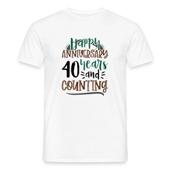 Joyeux anniversaire 40 ans et 40e - T-shirt homme - blanc - Devant - AI Model Male 178 dark (178cm)