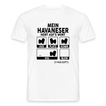Havaneser - Männer T-Shirt - Weiß - Vorne - AI Model Male 178 dark (178cm)