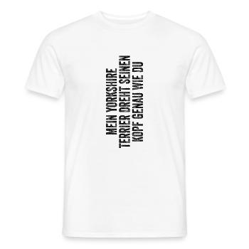 Yorkshire Terrier - Männer T-Shirt - Weiß - Vorne - AI Model Male 178 dark (178cm)