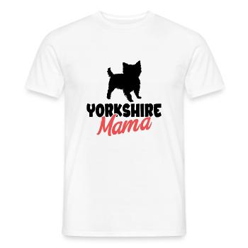 Yorkshire Terrier - T-shirt homme - blanc - Devant - AI Model Male 178 dark (178cm)