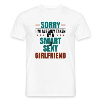 Cadeaux de petit ami déjà pris par Smart et Sexy - T-shirt homme - blanc - Devant - AI Model Male 178 dark (178cm)