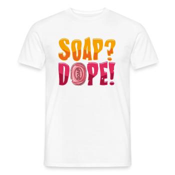 Check out this funny, SOAP !, soap making design - Men's T-Shirt - white - Front - AI Model Male 178 dark (178cm)