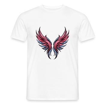 Symbolisme de l’aile - T-shirt homme - blanc - Devant - AI Model Male 178 dark (178cm)