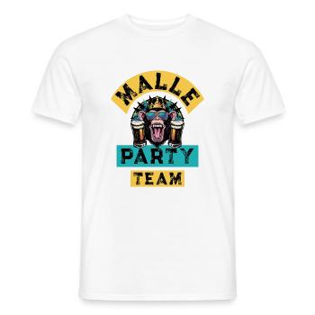 Malle Party Team - Männer T-Shirt - Weiß - Vorne - AI Model Male 178 dark (178cm)