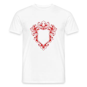 Schild Wappen Symbol Leer - Männer T-Shirt - Weiß - Vorne - AI Model Male 178 dark (178cm)