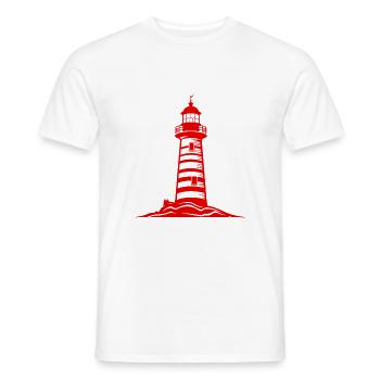 Lighthouse Coast Icon - Men's T-Shirt - white - Front - AI Model Male 178 dark (178cm)