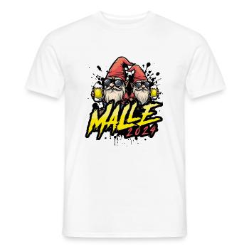 Malle 2024 Zwerge Party - Männer T-Shirt - Weiß - Vorne - AI Model Male 178 dark (178cm)