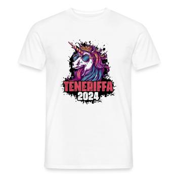 Teneriffa 2024 Einhorn - Männer T-Shirt - Weiß - Vorne - AI Model Male 178 dark (178cm)