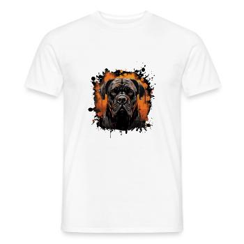 Mastiff Hund Porträt - Männer T-Shirt - Weiß - Vorne - AI Model Male 178 dark (178cm)
