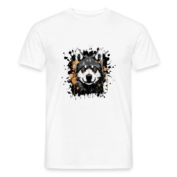 Akita Hund Porträt - Männer T-Shirt - Weiß - Vorne - AI Model Male 178 dark (178cm)