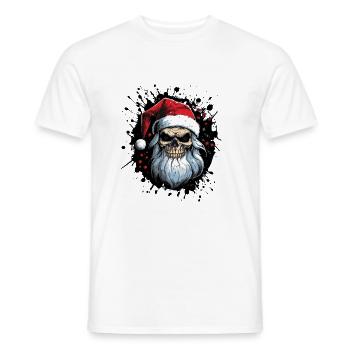 Père Noël Crâne Père Noël Père Noël - T-shirt homme - blanc - Devant - AI Model Male 178 dark (178cm)