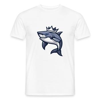 Hai Comic Krone - Männer T-Shirt - Weiß - Vorne - AI Model Male 178 dark (178cm)