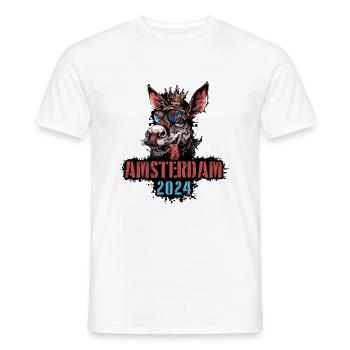 Amsterdam 2024 Vacation Donkey - Men's T-Shirt - white - Front - AI Model Male 178 dark (178cm)