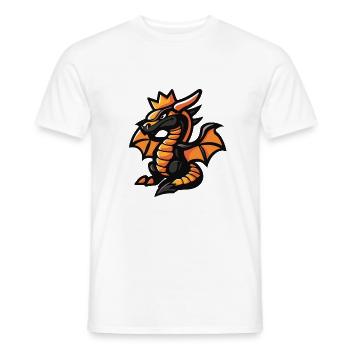 Drache Comic Krone - Männer T-Shirt - Weiß - Vorne - AI Model Male 178 dark (178cm)