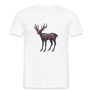 Bande dessinée d’Halloween cerf - T-shirt homme - blanc - Devant - AI Model Male 178 dark (178cm)