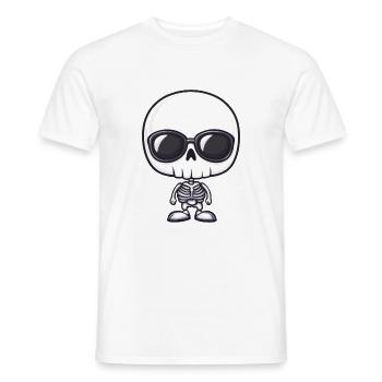 Zombie Halloween Skeleton - Men's T-Shirt - white - Front - AI Model Male 178 dark (178cm)