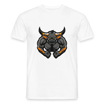 Bulle Muskeln Bodybuilding Taurus - Männer T-Shirt - Weiß - Vorne - AI Model Male 178 dark (178cm)