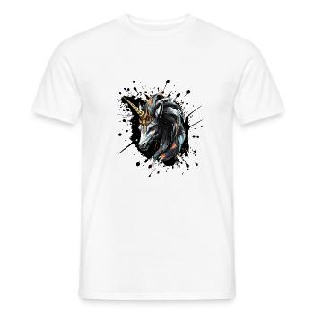 Unicorn Head Portrait Crown - Men's T-Shirt - white - Front - AI Model Male 178 dark (178cm)