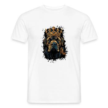 Mastiff Dog Head Portrait Crown - Men's T-Shirt - white - Front - AI Model Male 178 dark (178cm)