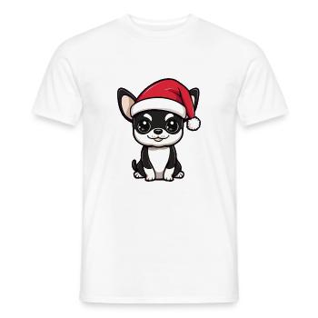 Chihuahua Dog Christmas Christmas - Men's T-Shirt - white - Front - AI Model Male 178 dark (178cm)