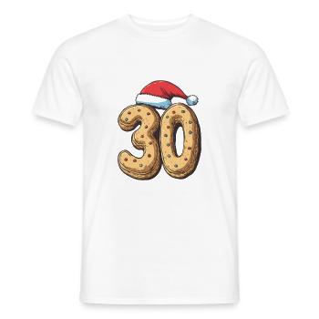 30 Numéro Noël - T-shirt homme - blanc - Devant - AI Model Male 178 dark (178cm)