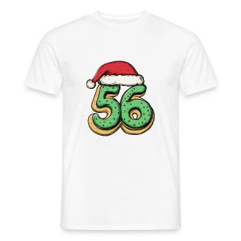 56 Nombre Noël - T-shirt homme - blanc - Devant - AI Model Male 178 dark (178cm)