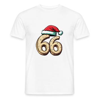 66 Zahl Weihnachten - Männer T-Shirt - Weiß - Vorne - AI Model Male 178 dark (178cm)