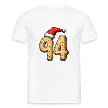 94 Numéro Noël - T-shirt homme - blanc - Devant - AI Model Male 178 dark (178cm)