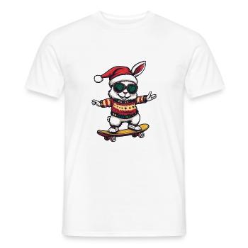 Hase Weihnachten Lustig - Männer T-Shirt - Weiß - Vorne - AI Model Male 178 dark (178cm)