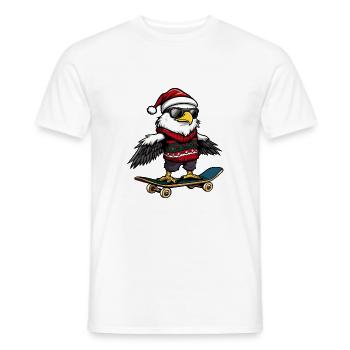Eagle Christmas Funny - Men's T-Shirt - white - Front - AI Model Male 178 dark (178cm)