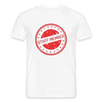 Staff Member Heart - Men's T-Shirt - white - Front - AI Model Male 178 dark (178cm)