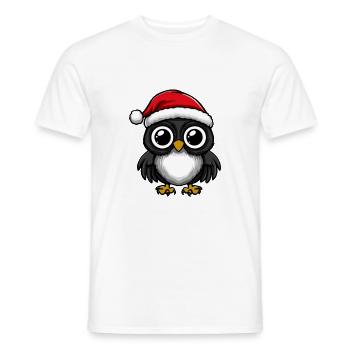 Eule Weihnachten Niedlich - Männer T-Shirt - Weiß - Vorne - AI Model Male 178 dark (178cm)