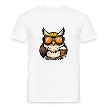 Eule Ski Bier - Männer T-Shirt - Weiß - Vorne - AI Model Male 178 dark (178cm)
