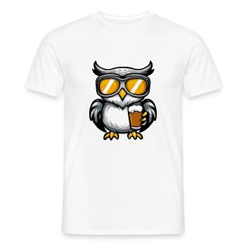 Eule Ski Bier - Männer T-Shirt - Weiß - Vorne - AI Model Male 178 dark (178cm)